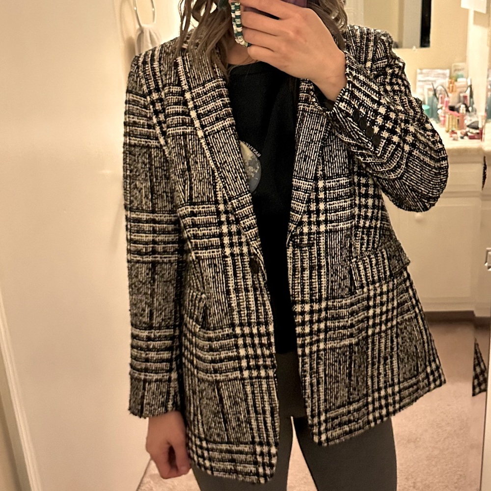 Plaid Ann Taylor Loft Blazer
